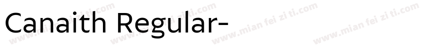 Canaith Regular字体转换
